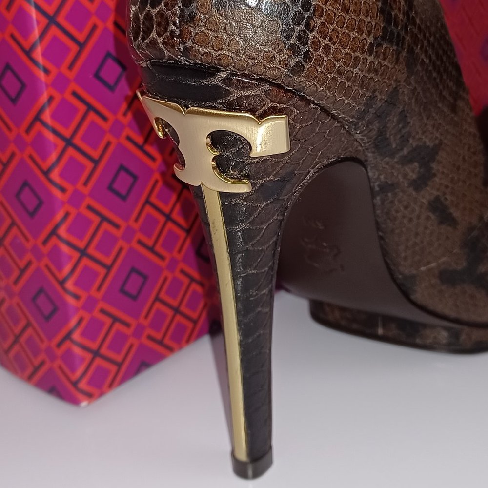 Tory Burch Brown Jude heels - Picture 2 of 16